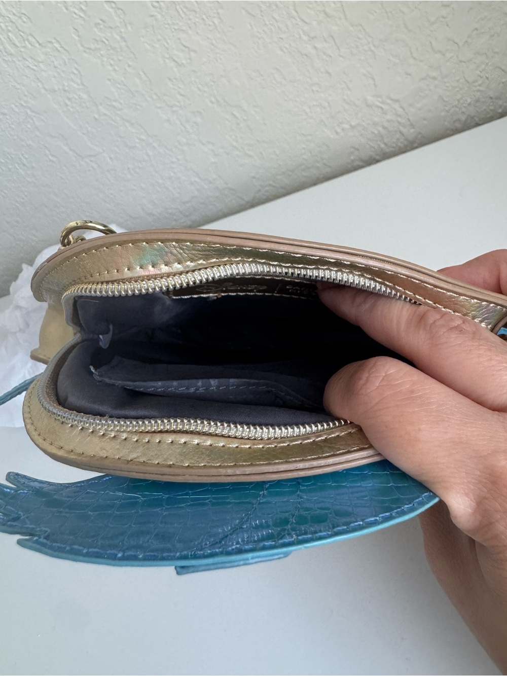 Danielle Nicole Flounder The Little Mermaid Holographic Crossbody Bag - Picture 12 of 15